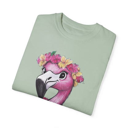 Flamingo Beach T-shirt Let's Flamingle