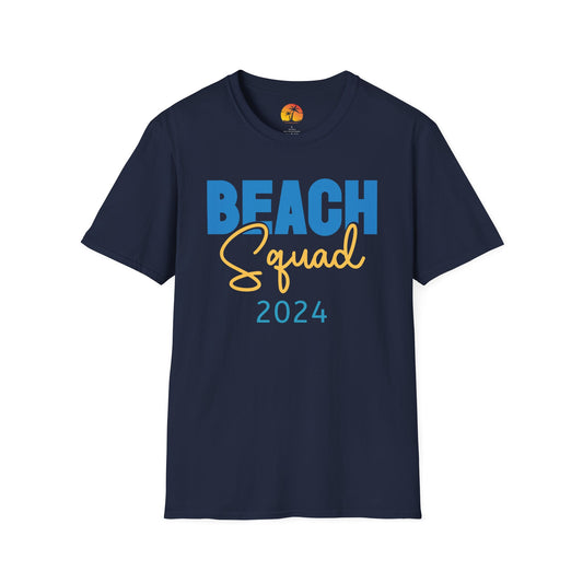 Beach T-Shirts Vacation Shirts for Friends Family 2024 Beach Squad Tee Unisex