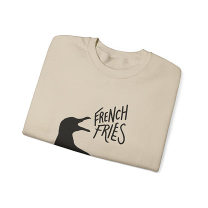 Funny Shirt For Girlfriend, Seagull Screaming For French Fries Sweatshirt, Gift For Wife, Mom, Sister, Anyone Who Loves The Beach