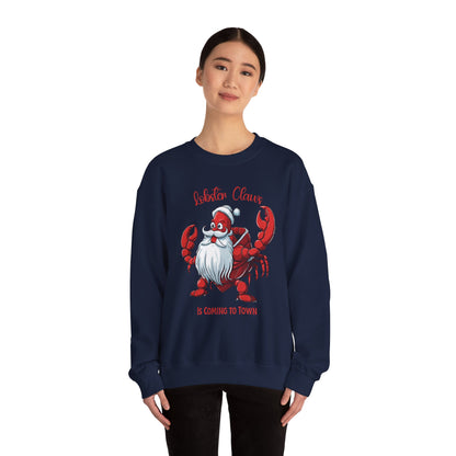 Lobster Christmas Sweatshirt, Holiday Ugly Sweater, Funny Beach Shirt, Festive Crewneck Sweat Shirt For Holiday Parties For Him And Her