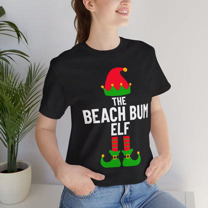 Beach Bum Shirt, Christmas Beachy Tshirt, Gift for Beach Bums, Unisex Tee, Ocean Vibes Top, Summer Vacation T-Shirt, Coastal Theme Clothing, Vacay Vibes