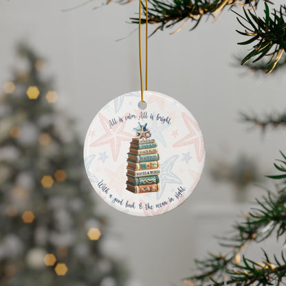 Christmas Ornament For Beach And Book Lovers Xmas Gifts