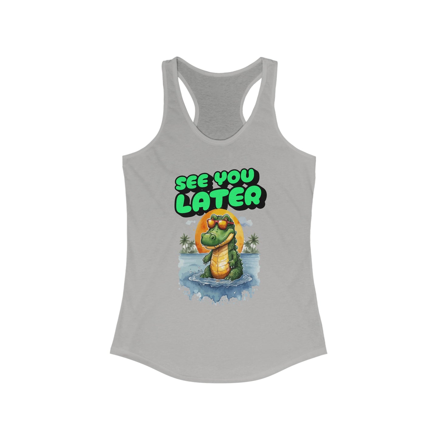 Retro See You Later Alligator Beach Tank Top For Women Vacation Shirt, Yoga Tank, Workout Gear