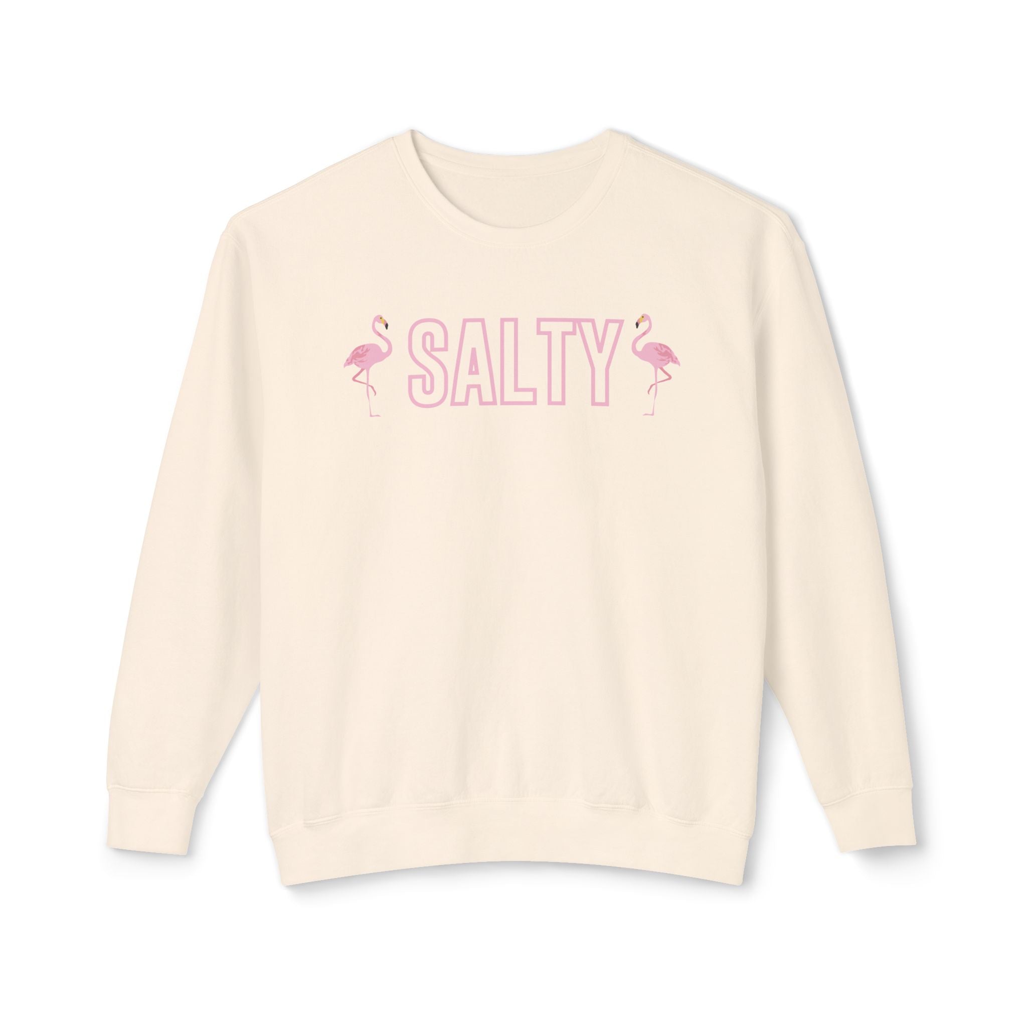 Flamingo Salty Sweatshirt For Beach Lovers Comfort Colors