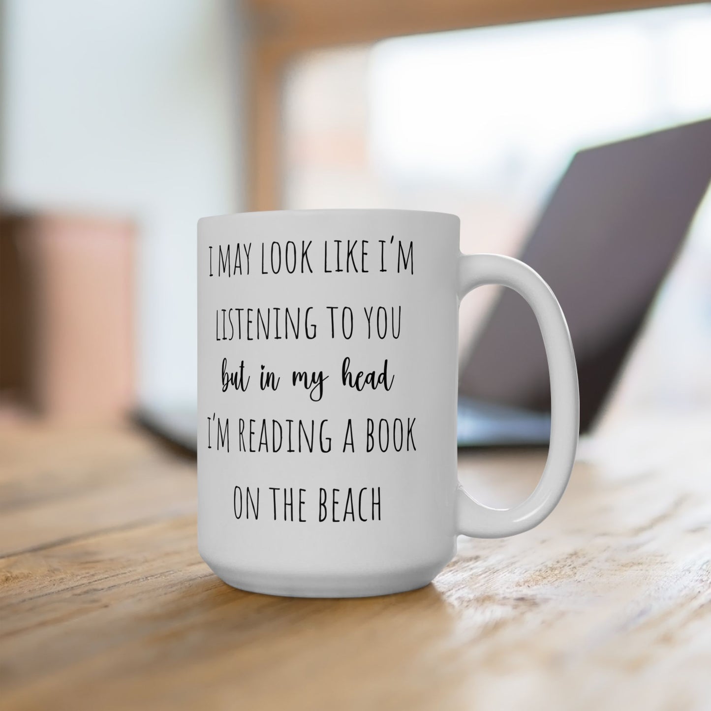 Gift For Book Lovers Reading A Book On The Beach Coffee Mug