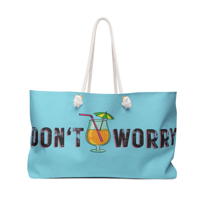 Don't Worry. Beach Happy. Beach Bag Boho Travel Bag Weekender Bag Large Beach Tote I Love Beach Trips Bags