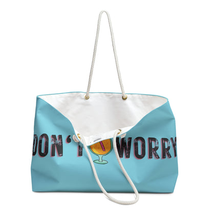 Don't Worry. Beach Happy. Beach Bag Boho Travel Bag Weekender Bag Large Beach Tote I Love Beach Trips Bags