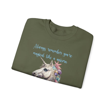 Beach Unicorn Sweatshirt Always Remember You're Magical