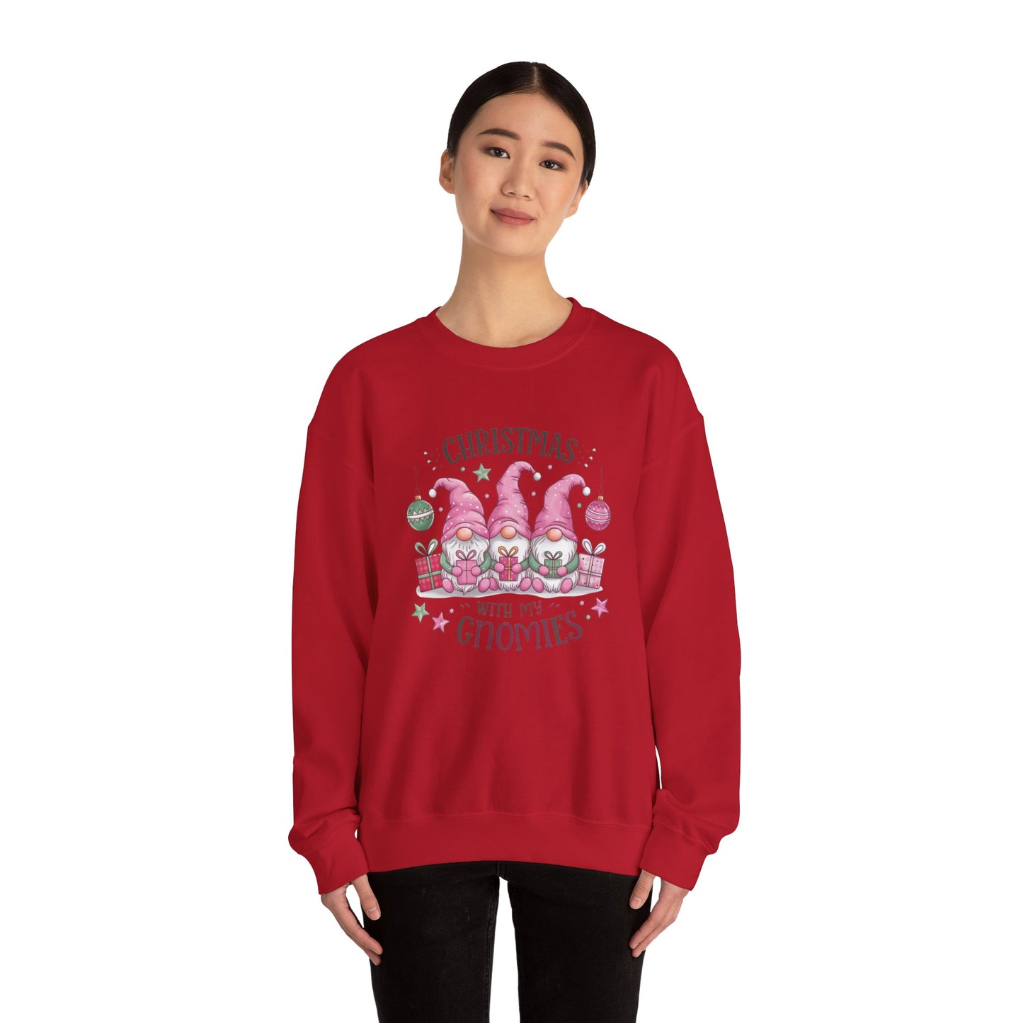 Christmas With My Gnomies Xmas Sweatshirt For Women