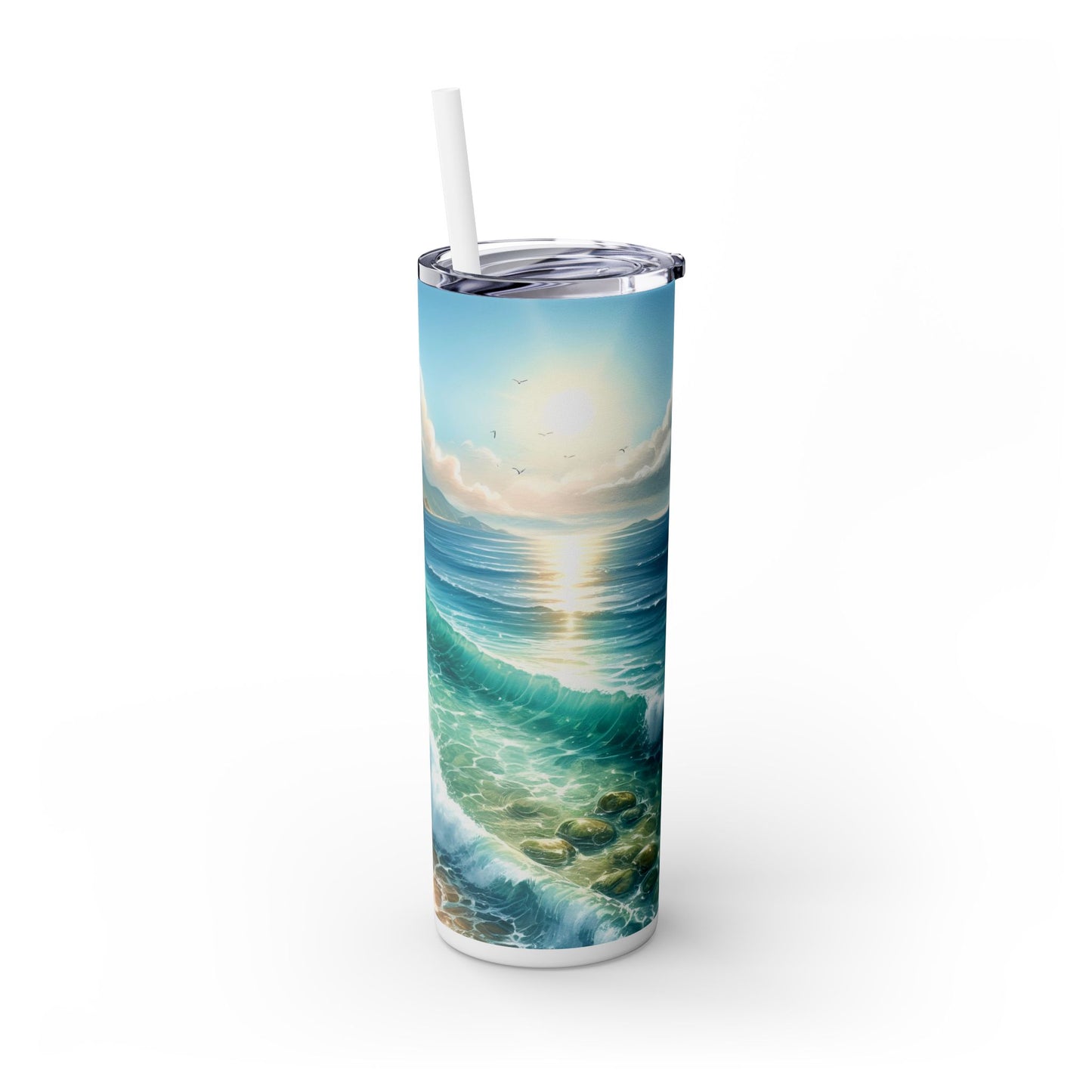 Personalized Beach Tumbler Sea, Sun, Sip, Repeat.