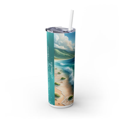 Personalized Beach Tumbler Sea, Sun, Sip, Repeat.