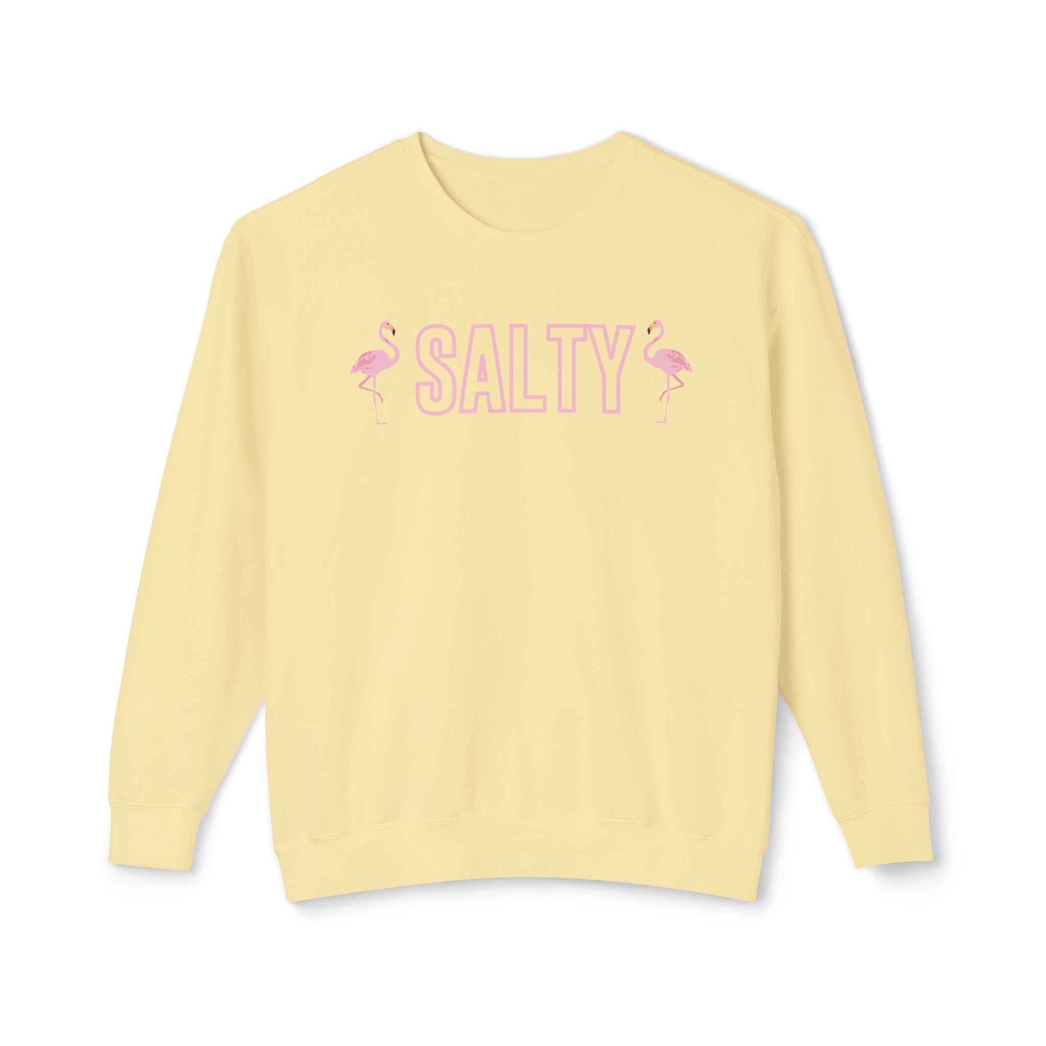 Flamingo Salty Sweatshirt For Beach Lovers Comfort Colors