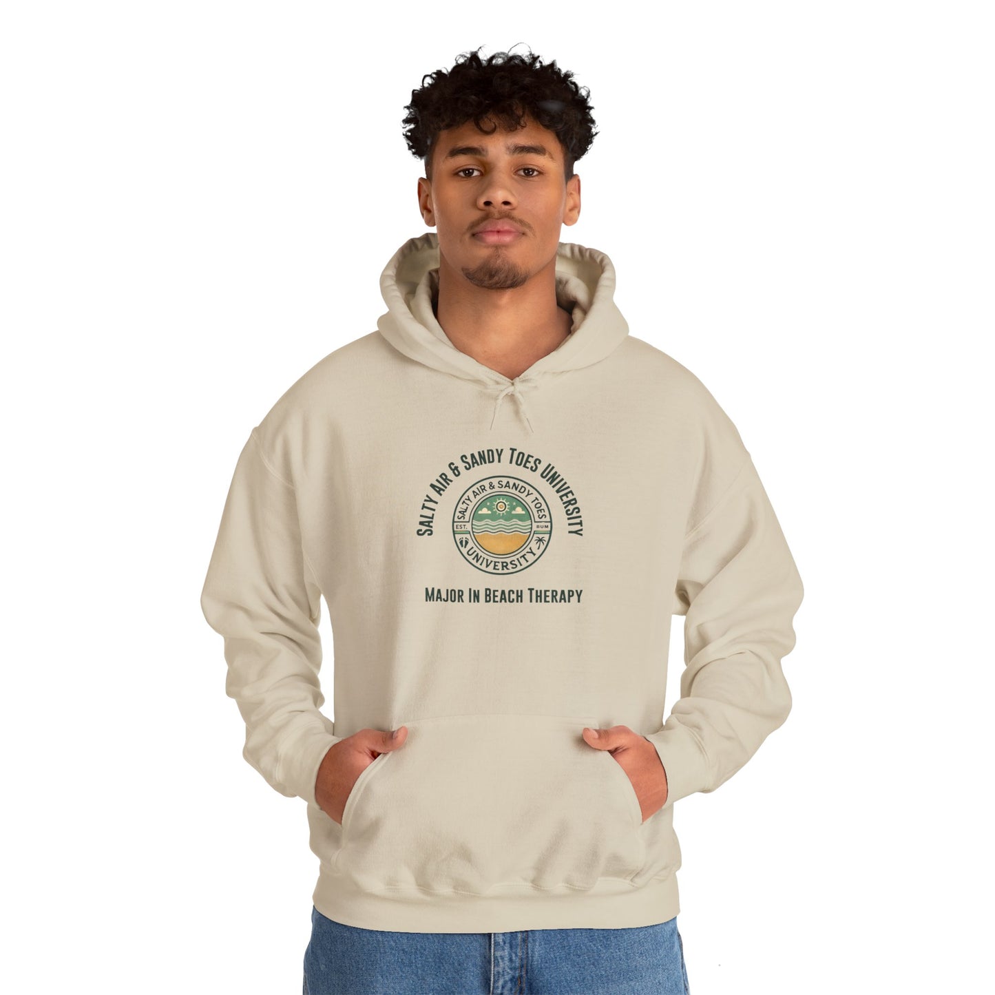 Beach Lovers Hoodie: Salty Air & Salty Toes University Sweatshirt