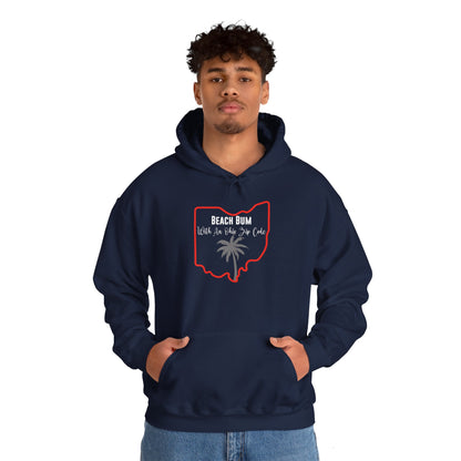 Ohio State Hoodie Beach Bum With An Ohio Zip Code, Funny Ohio Hoodie, Sweatshirt For Ohio Resident Beach Lover