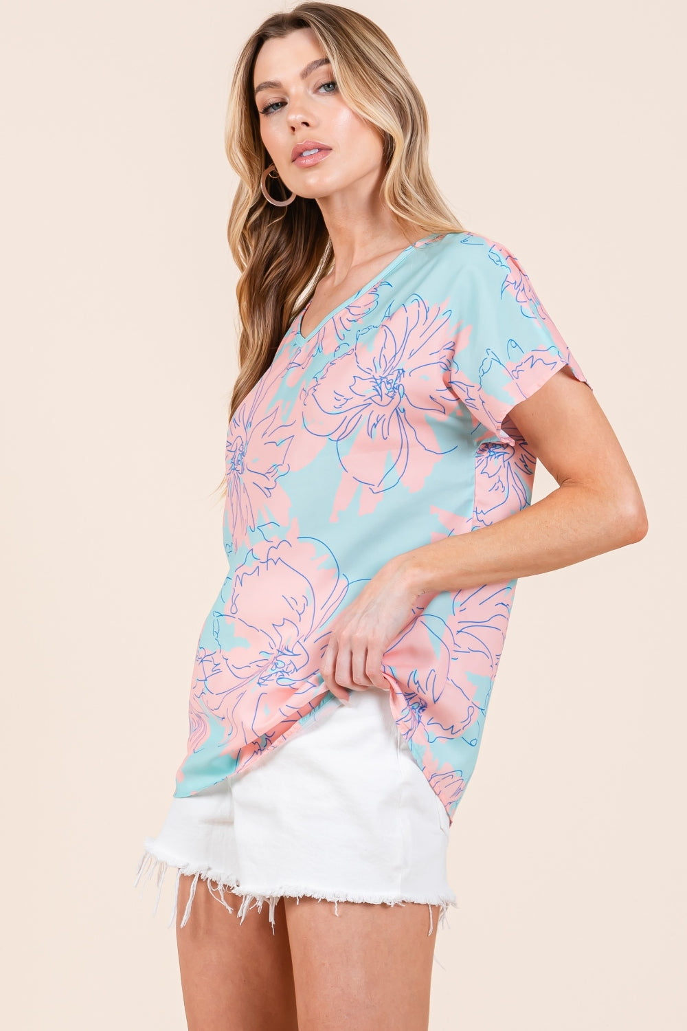 Boho Floral Short Sleeve T-Shirt