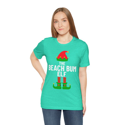 Beach Bum Shirt, Christmas Beachy Tshirt, Gift for Beach Bums, Unisex Tee, Ocean Vibes Top, Summer Vacation T-Shirt, Coastal Theme Clothing, Vacay Vibes