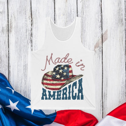 4th Of July Shirt, Made In American Tank Top For Men Or Women, American Summer Vibes Independence Day Fourth Of July Picnic Unisex Tank Top