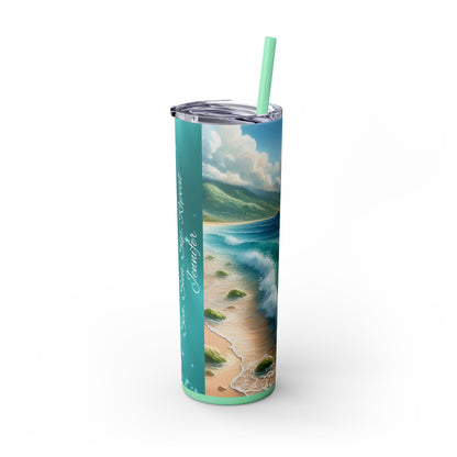 Personalized Beach Tumbler Sea, Sun, Sip, Repeat.