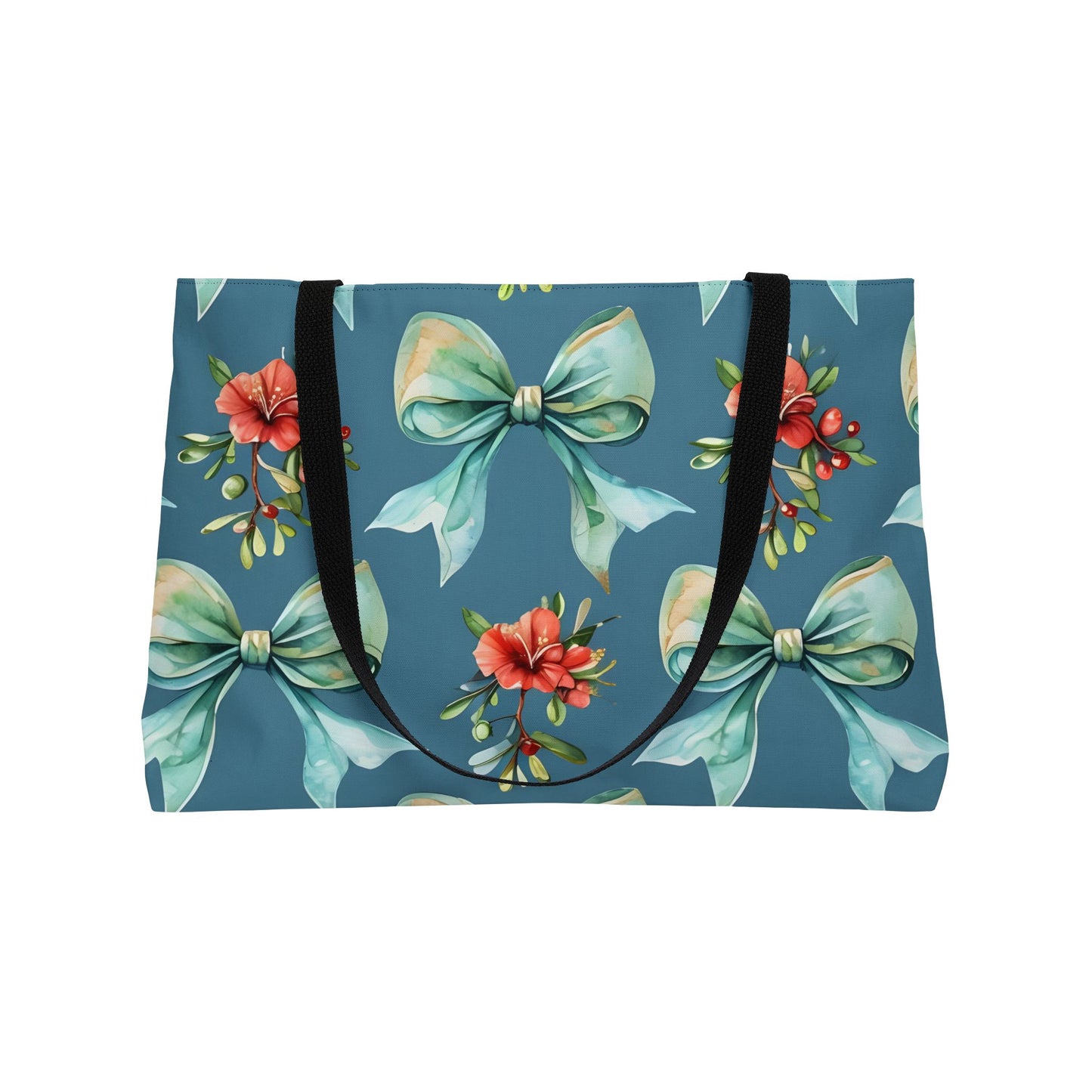 Beach Tote Bag Coquette Coastal Hibiscus And Aqua Blues