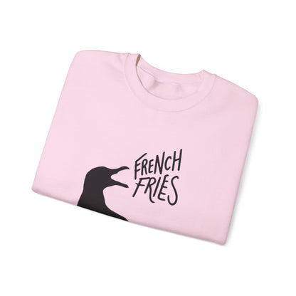 Funny Shirt For Girlfriend, Seagull Screaming For French Fries Sweatshirt, Gift For Wife, Mom, Sister, Anyone Who Loves The Beach