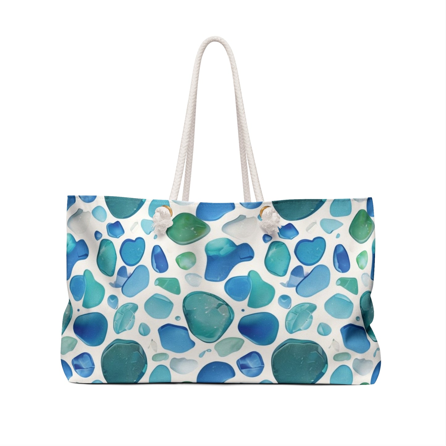 Sea Glass Beach Bag Weekend Tote Bag Seaglass Design