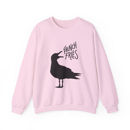 Funny Shirt For Girlfriend, Seagull Screaming For French Fries Sweatshirt, Gift For Wife, Mom, Sister, Anyone Who Loves The Beach