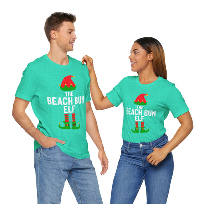 Beach Bum Shirt, Christmas Beachy Tshirt, Gift for Beach Bums, Unisex Tee, Ocean Vibes Top, Summer Vacation T-Shirt, Coastal Theme Clothing, Vacay Vibes