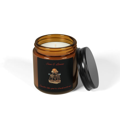 Candle Personalized Couples Gift Skeletons Smells Like You're Stuck With Me