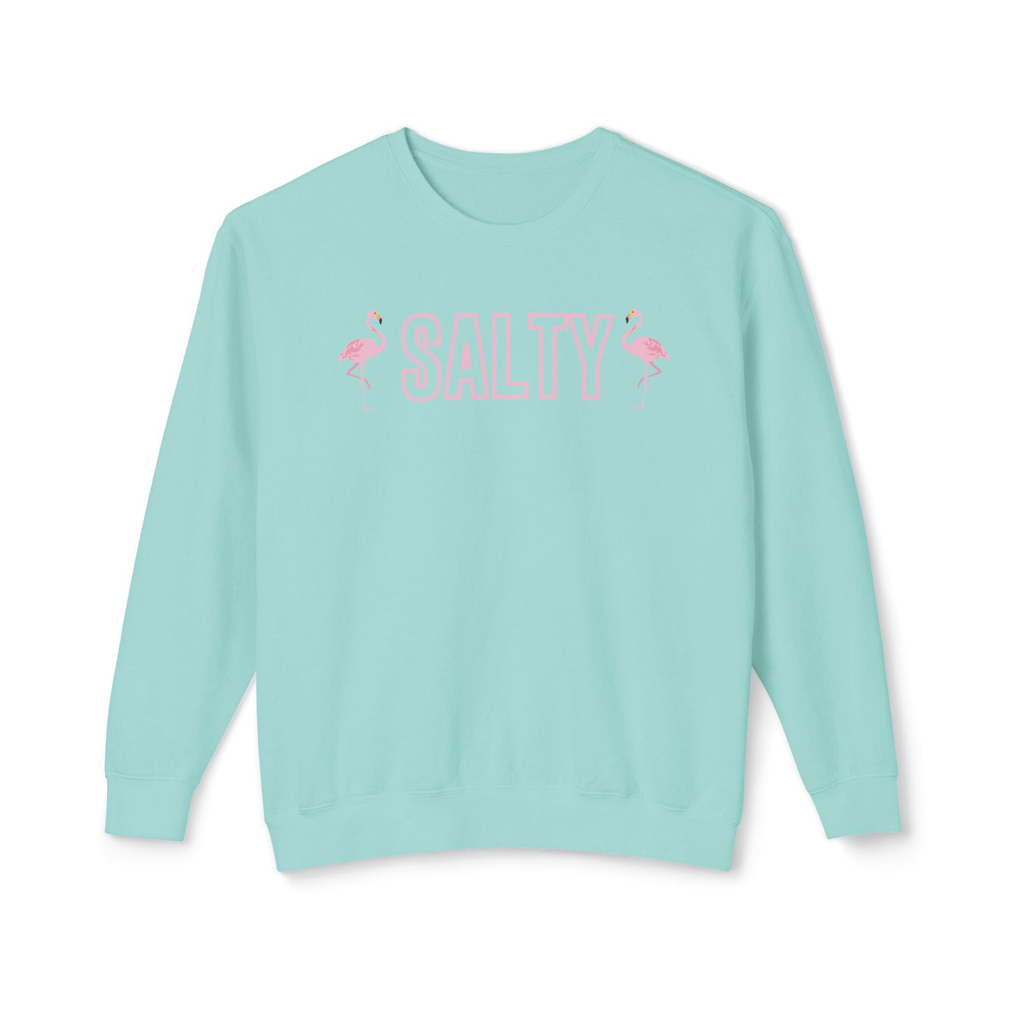 Flamingo Salty Sweatshirt For Beach Lovers Comfort Colors