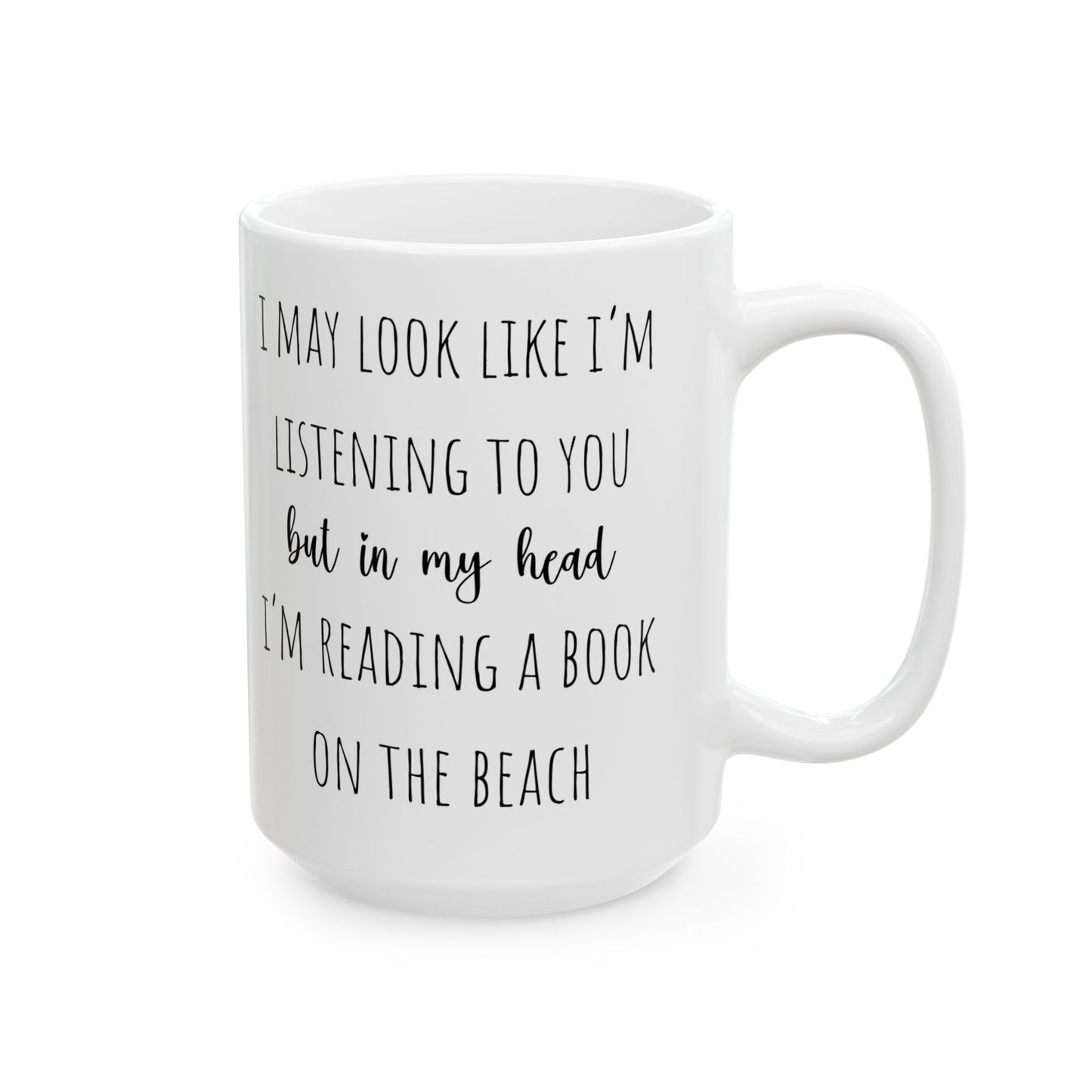 Gift For Book Lovers Reading A Book On The Beach Coffee Mug