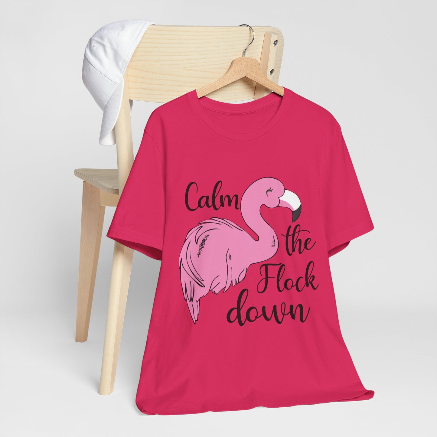 Flamingo T-Shirt Calm The Flock Down Small thru Plus Sizes