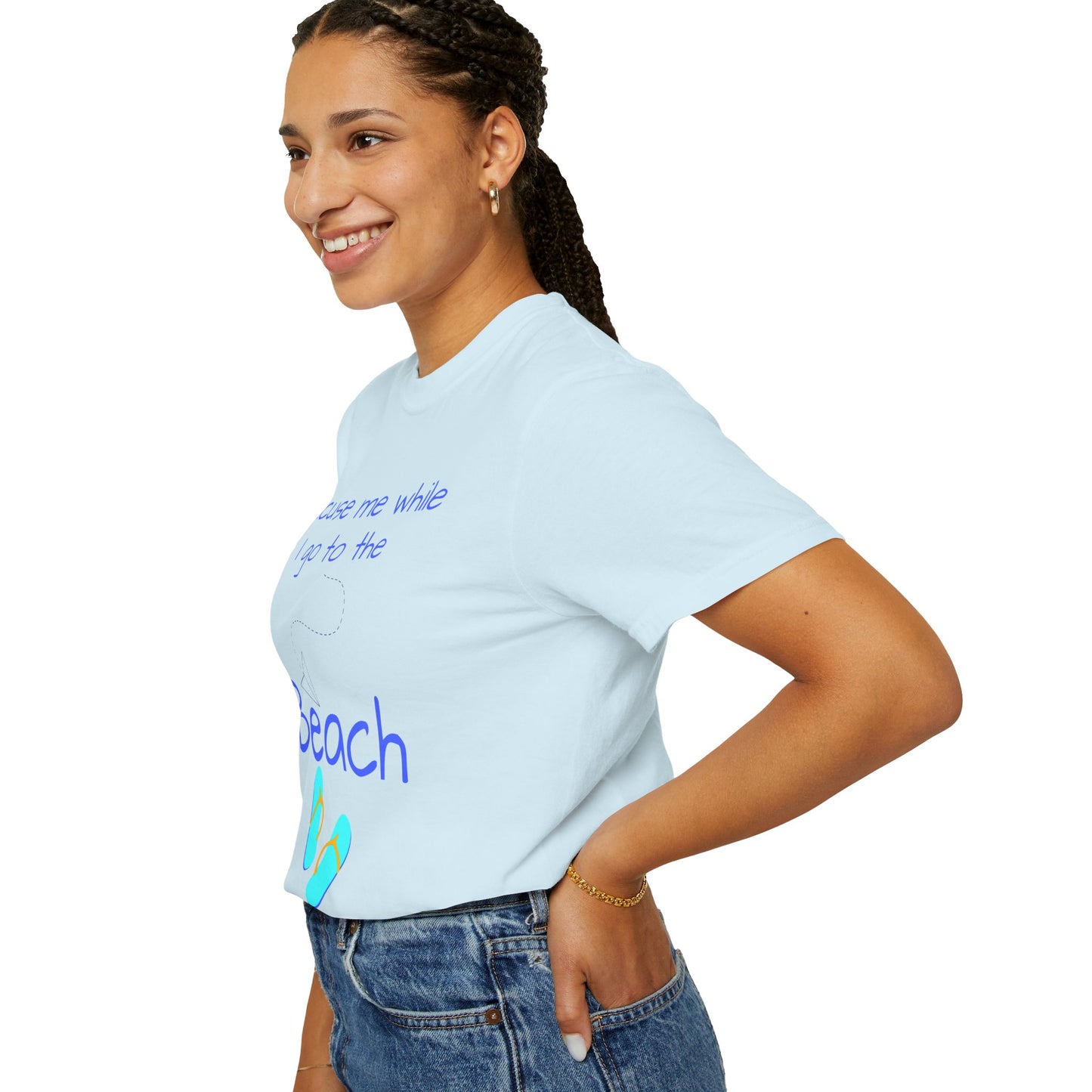 side view of plus size vacation tshirts