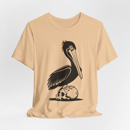 Pelican Standing On Skull T-Shirt