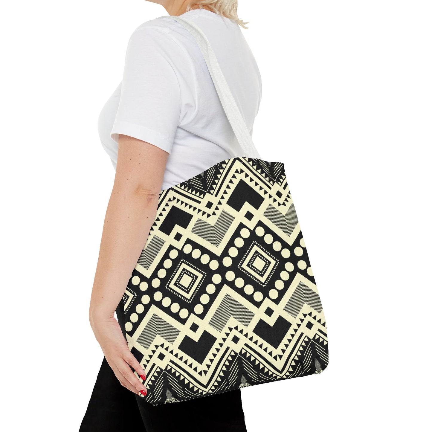 Ethnic Black White Tote Bag Everyday