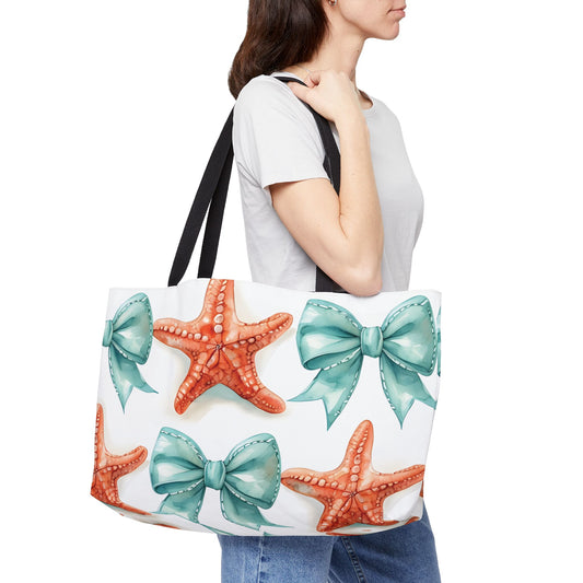 Starfish Beach Bag Coquette Tote Weekender Tote Bag