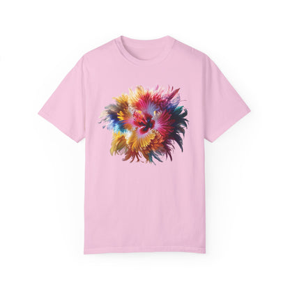 Boho Beach Hibiscus Flower and Feathers T-Shirt