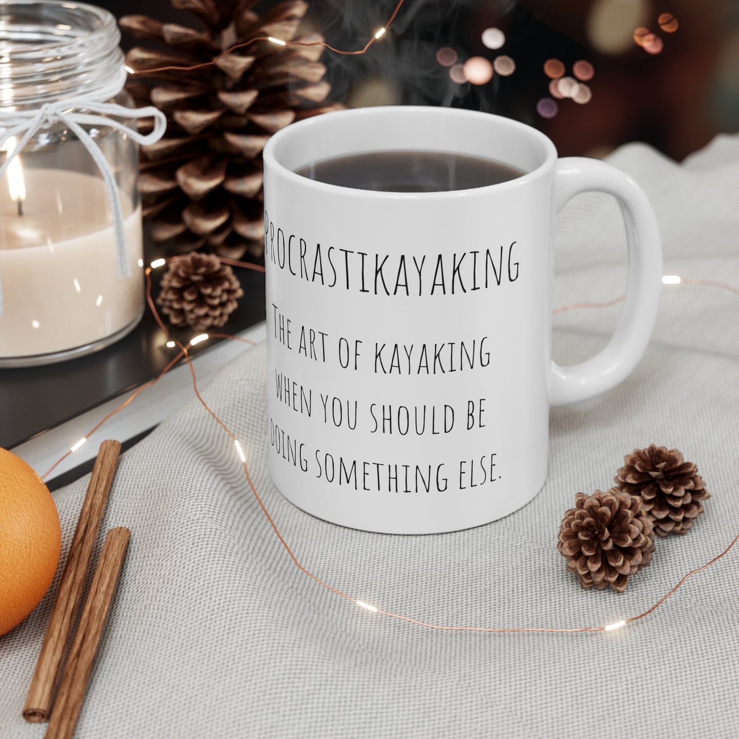 Funny Kayak Mug Procrastikayaking When You Should Be Doing Something Else Coffee Mug Kayaker Gift