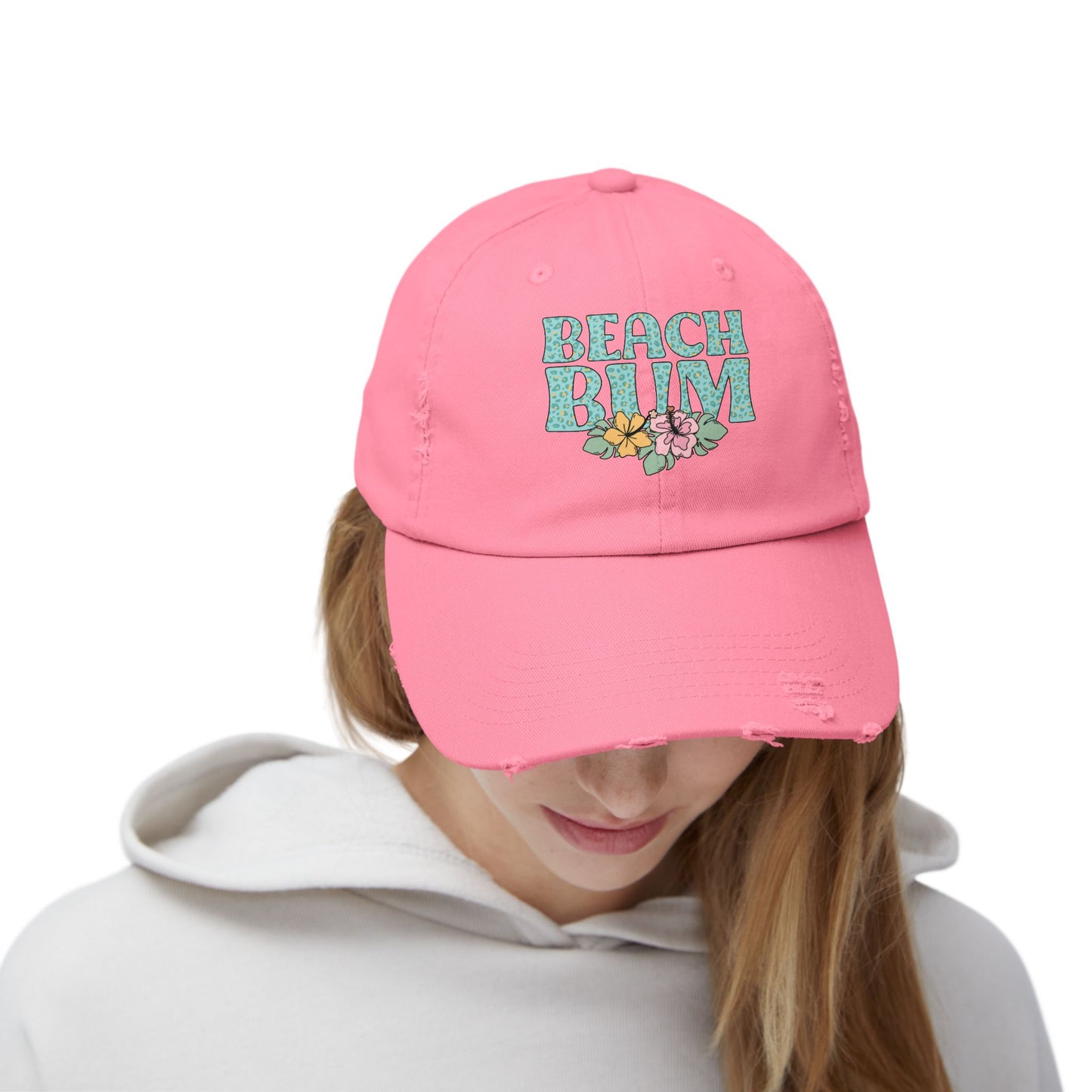 Beach Bum Hat Distressed Cotton Cap Unisex