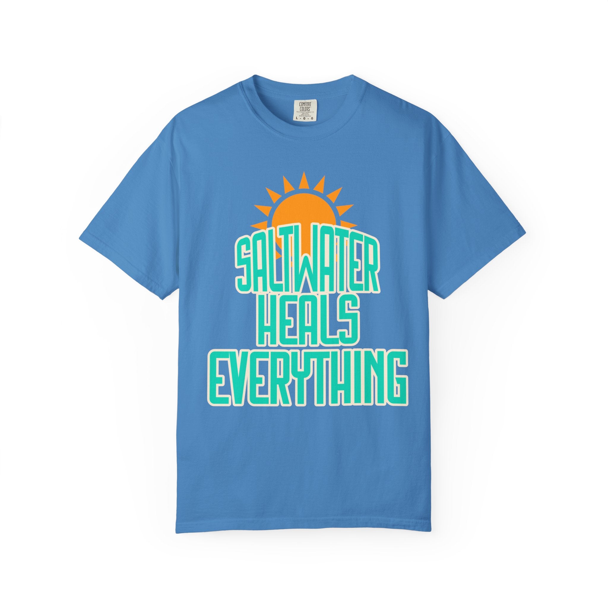 Saltwater Beach Shirt Comfort Colors, Cute Summer Shirt, Oversized Beach Tee, Swimsuit Cover Shirt Comfort Colors Summer Tshirt Vacation Tee