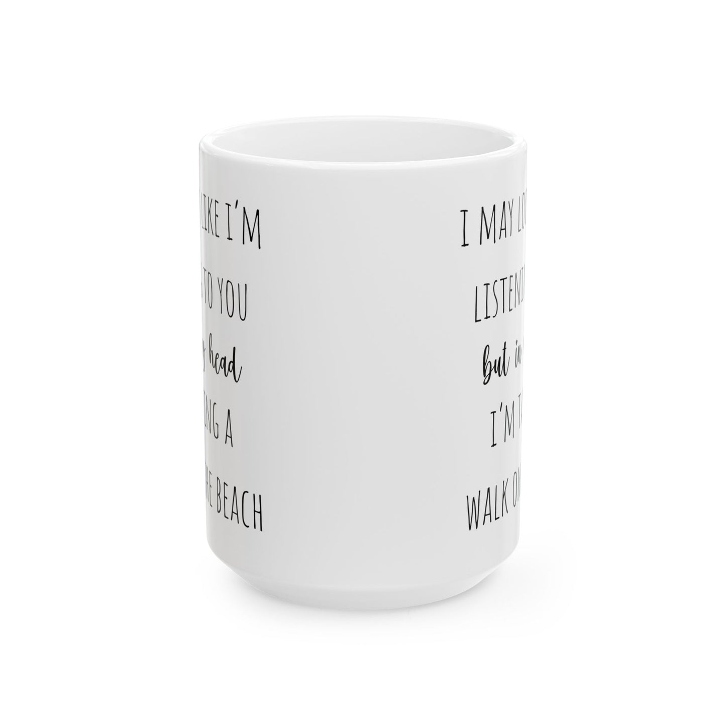 Beach Lovers Ceramic Mug Walking On The Beach Coffee Mug