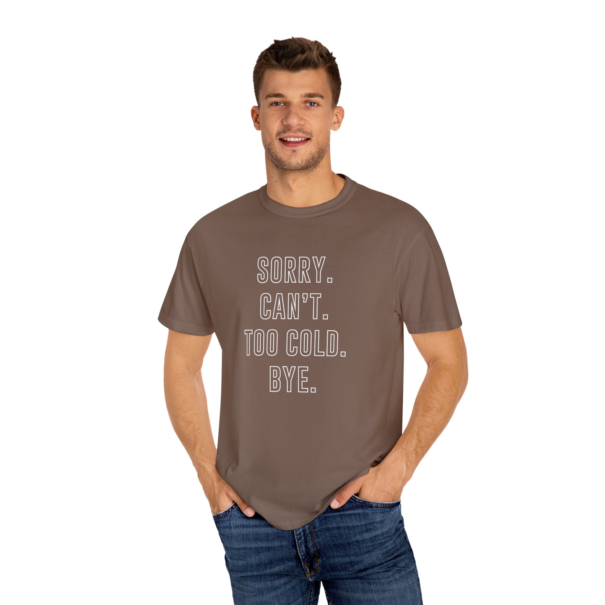 Winter Graphic Funny T-Shirt Sorry Can't Too Cold Bye Shirt