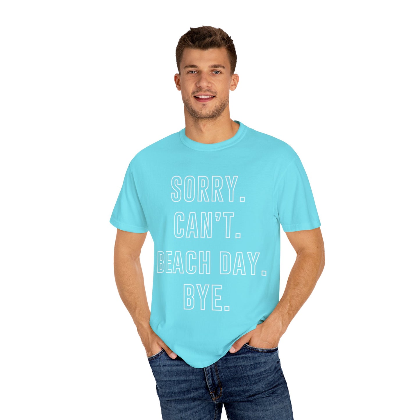 Funny Beach Lovers Unisex T-shirt Sorry Can't Beach Day Tee