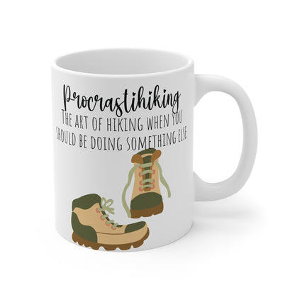 Hiking Coffee Mug Procrastihiking Funny Art Of Hiking Tea Cup