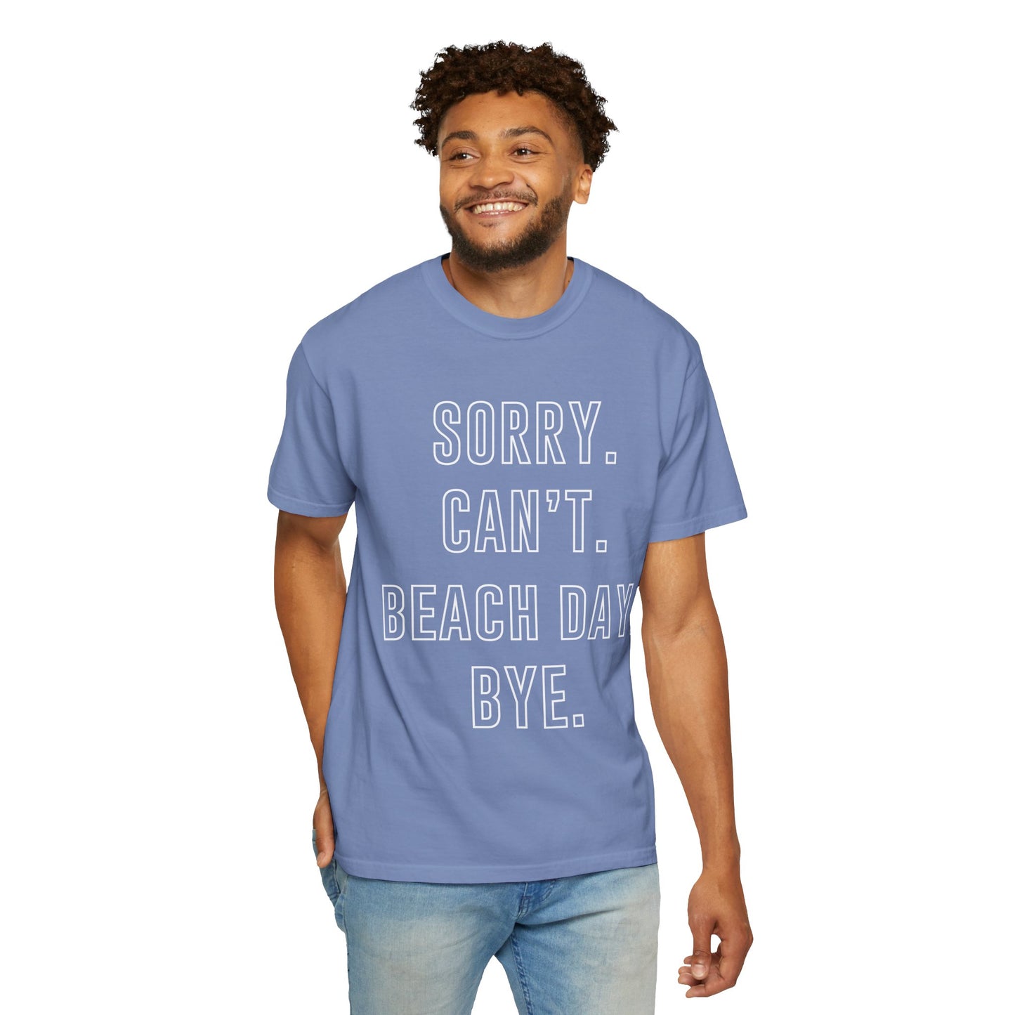 Funny Beach Lovers Unisex T-shirt Sorry Can't Beach Day Tee