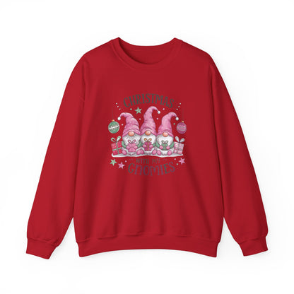 Christmas With My Gnomies Xmas Sweatshirt For Women