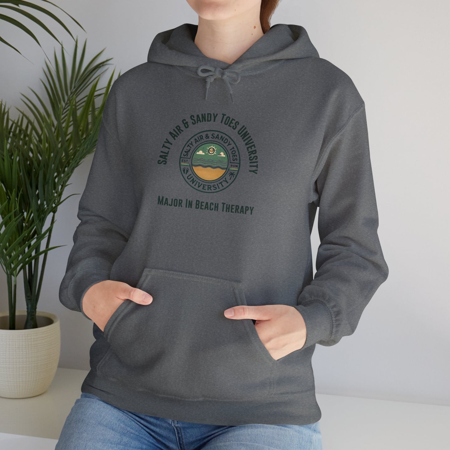 Beach Lovers Hoodie: Salty Air & Salty Toes University Sweatshirt