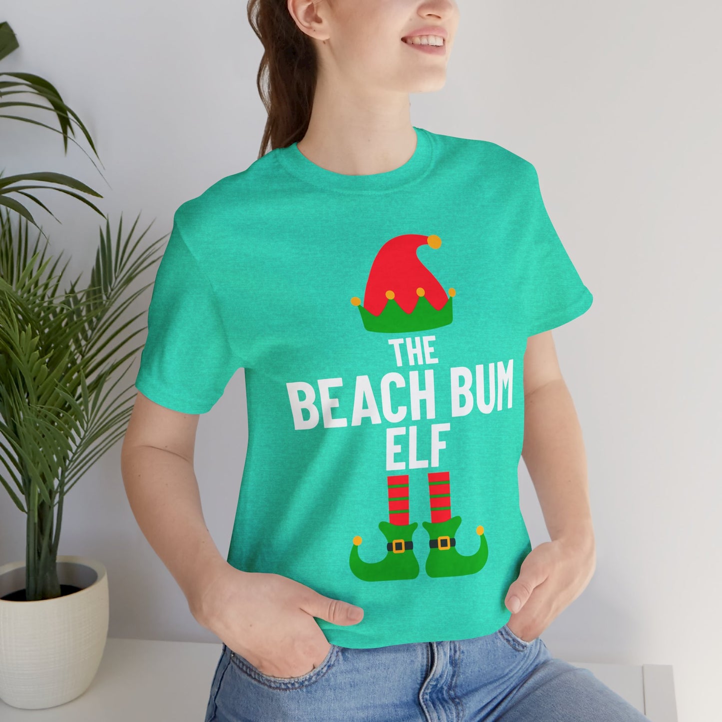 Beach Bum Shirt, Christmas Beachy Tshirt, Gift for Beach Bums, Unisex Tee, Ocean Vibes Top, Summer Vacation T-Shirt, Coastal Theme Clothing, Vacay Vibes