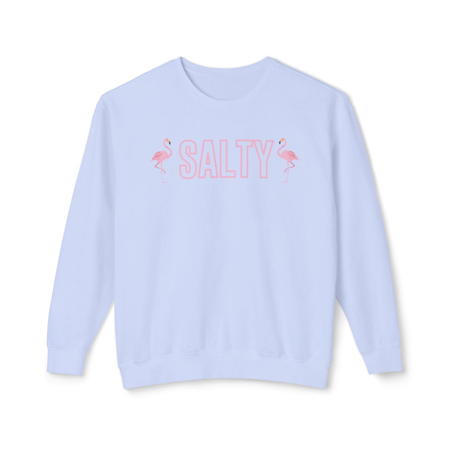 Flamingo Salty Sweatshirt For Beach Lovers Comfort Colors