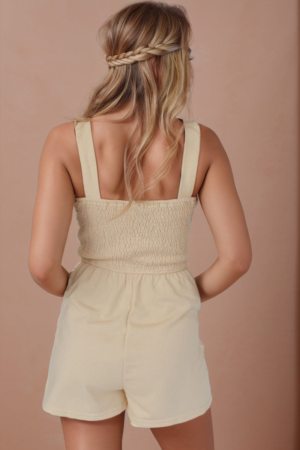 Square Neck Wide Strap Romper