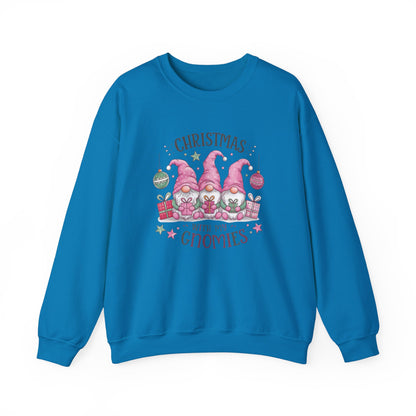 Christmas With My Gnomies Xmas Sweatshirt For Women